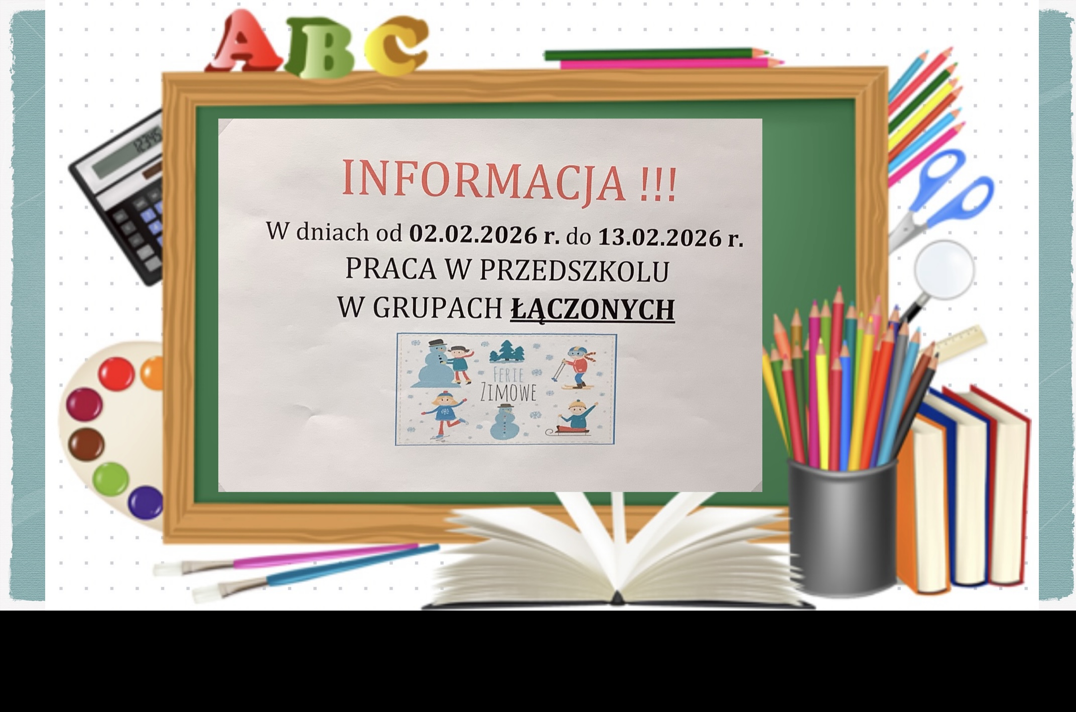 FERIE ZIMOWE - GRUPY ŁĄCZONE 