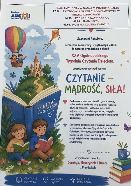 XXV TYDZIEŃ CZYTANIA DZIECIOM 
